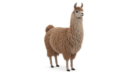 Fototapeta premium Llama standing on white background