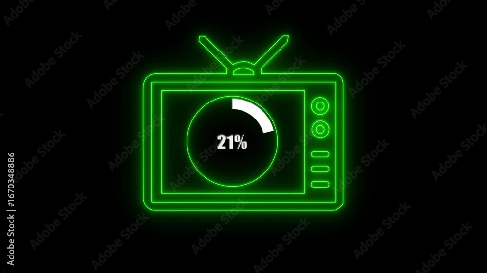 Poster numerical counting from 0 to 21. circular progress bar with bright neon light , countdown animation 