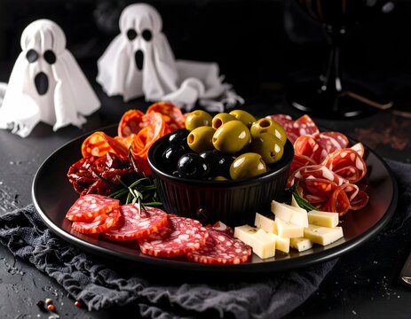 Halloween Vorspeise, mit Dekoration