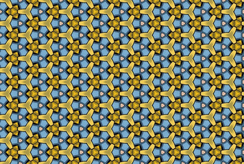 Seamless Design Tile Visual Decoration Fashion Wallpaper Digital Symmetric Perspective Art Interior Shape Background Endless Graphic Template Fabric Luxury Texture Textile Cloth Geometric Pattern.