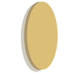 Simple Wooden Oval Disc PNG Transparent Minimal Craft Tag