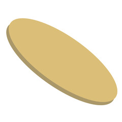 Diagonal Wooden Oval Disc PNG Transparent Rustic Craft Design