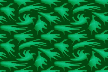 abstract texture green dark. seamless texture with abstract green silhouettes on a dark background