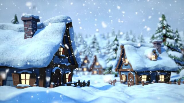 house in the snow