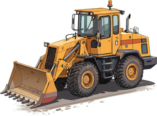 simple large construction vehicle silhouette simplified side view vector set on transparent background	