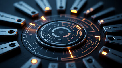 Fiber optics lights with close up of computer circuit board and keyboard