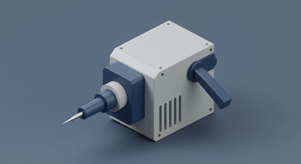 Compact mechanical device with rotating tool and handle