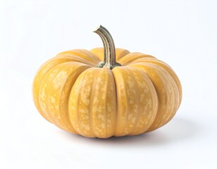 Obraz premium Fresh yellow pumpkin on a white background.
