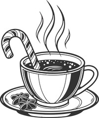 Black coffee, brown mocha, and black tea with steam are all iconic hot beverages to start the morning