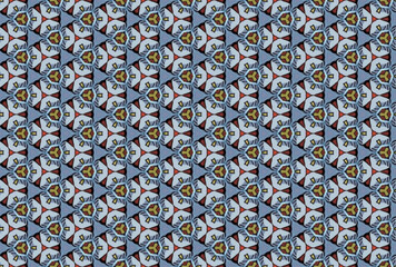 Seamless Fabric Tile Decoration Cloth Digital Texture Endless Perspective Shape Art Wallpaper Fashion Background Symmetric Visual Luxury Interior Geometric Textile Graphic Design Template Pattern.