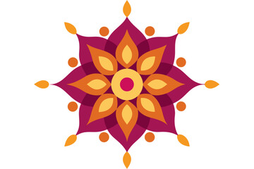 Colorful Rangoli Pattern for Festival Decoration