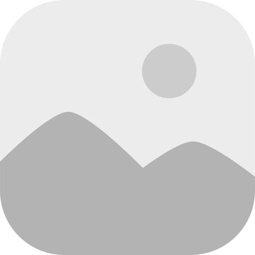Gray Image Placeholder Icon with Mountain Silhouette. Default Photo Template for Web Interface.