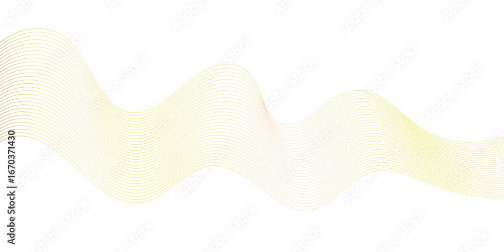 Aufkleber abstract technology lines on white background. undulate grey wave swirl, frequency sound wave, twist