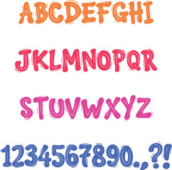 Wacky Cartoon Crazy Alphabet Lettering ABC Text Font