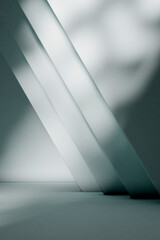 White geometry background for business and tech product placement. Abstract interior architecture...
