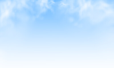 A soft sky blue watercolor wash spreads gently across the canvas. Subtle white cloud textures float within the light blue tones. Ideal for backgrounds, wallpapers, or peaceful design themes.