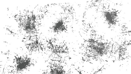 Grunge ink spots and scratches black white texture. Detailed retro grunge distressed cracked background 