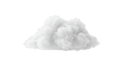 Ultra-realistic, bright white, perfectly formed, fluffy cumulus cloud floating centrally against an immaculate transparent void, soft studio lighting, concept of new ideas