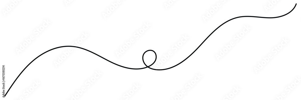 Poster curved single line. minimalist squiggle line. thin line wavy abstract background. seamless pattern d