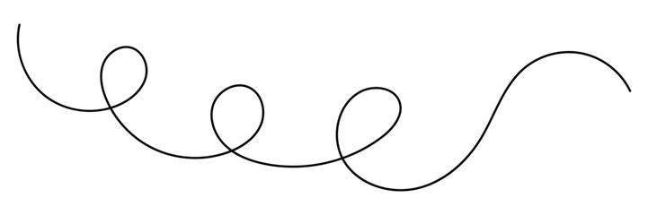 Curved single line. Minimalist squiggle line. Thin line wavy abstract background. Seamless pattern decorative curve line. 