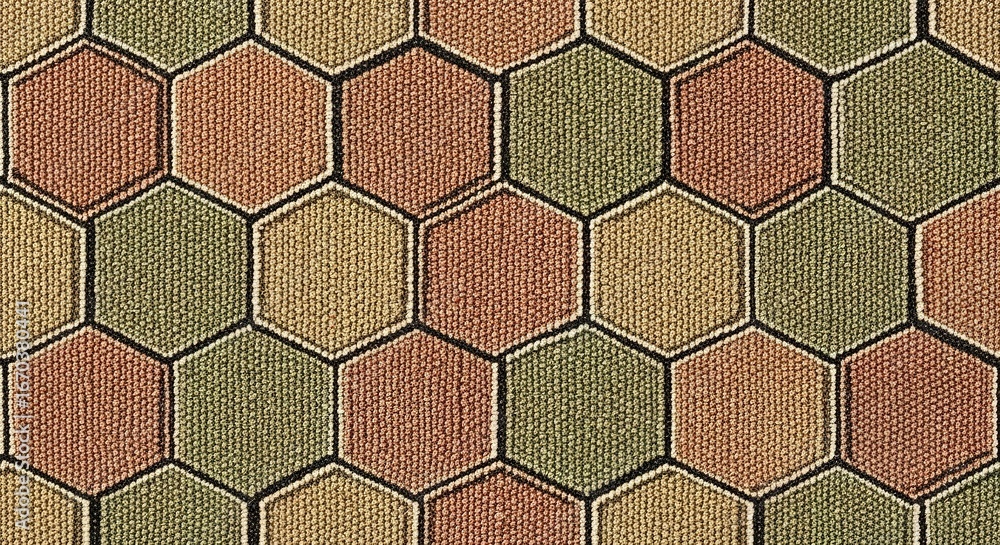 Poster geometric hexagon pattern with textured surface and contrasting