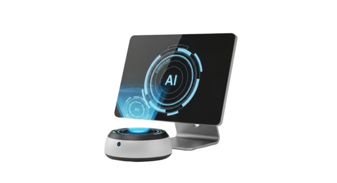 Ai digital device technology interface illustration