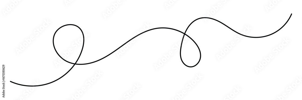 Poster curved single line. minimalist squiggle line. thin line wavy abstract background. seamless pattern d
