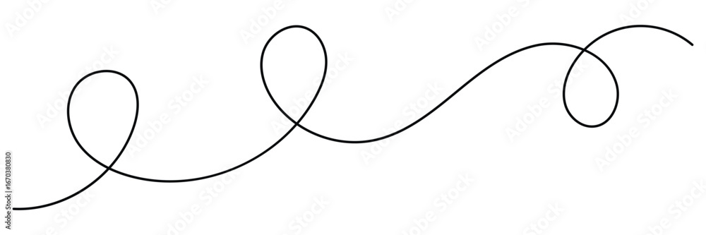 Poster curved single line. minimalist squiggle line. thin line wavy abstract background. seamless pattern d