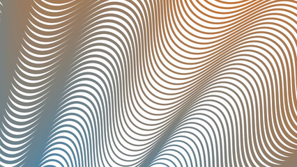 Orange Blue Stripes Curve Line Abstract Background for Modern Digital Design and Creative Poster