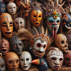 Masks used festivals across cultures