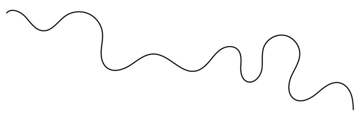 Curve wave seamless pattern. Squiggle, loopy thread, line vector. Wavy, waving, line. Undulating abstract background. Vector illustration.