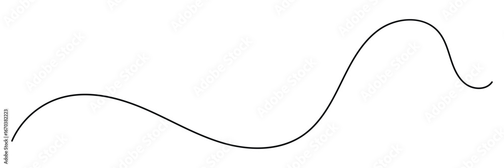 Poster curve wave seamless pattern. squiggle, loopy thread, line vector. wavy, waving, line. undulating abs