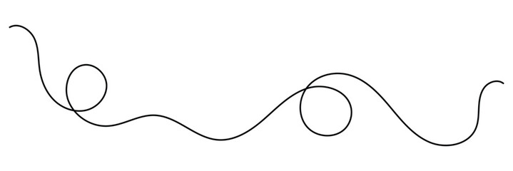 Curve wave seamless pattern. Squiggle, loopy thread, line vector. Wavy, waving, line. Undulating abstract background. Vector illustration.