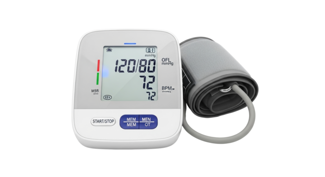 Digital blood pressure monitor and cuff