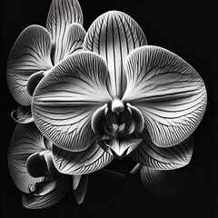 Monochrome Orchid of its petals