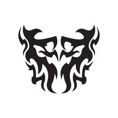 Neo Tribal Elements design . Y2K Tattoo Icons. Vector Gothic Acid