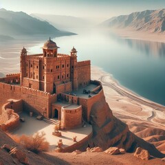 Step back overlooking Dead Sea