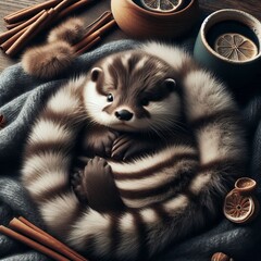 Striped Otter garments and accessories