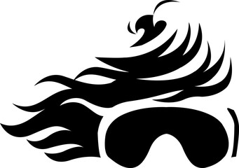 Ski Goggles with Flowing Speed