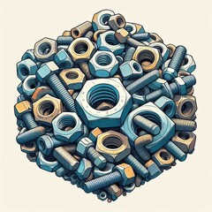 Nut A a threaded hole