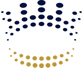 Blue and Gold Dot Crown