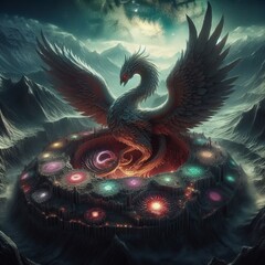 The final with luminous flowers