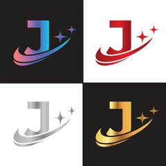 Letter J logo, J logo, AI logo set, modern and minimal design, tech-inspired, colorful icons and symbols, suitable for artificial intelligence, innovation, branding, startups, and digital identity.