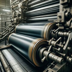 Printing Press of paper throug