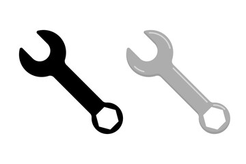 Set of Wrench Icon Isolated on Transparent Background. Symbol for Tools, Repair, and Maintenance Interface. Vector Illustration