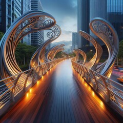 Public Art Public Pedestrian Bridge A pedestrian bridge designed