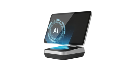 Modern digital device with holographic ai display