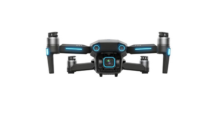 Modern drone with transparent background