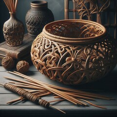 Rattan Wicker and intricate wea