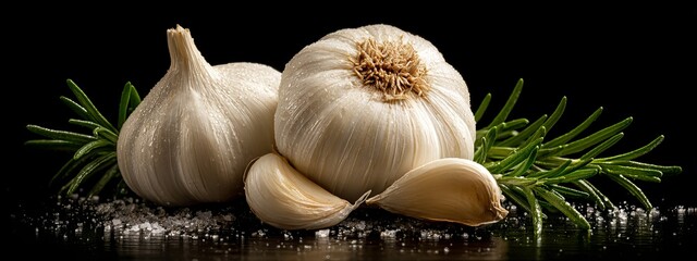 garlic and rosemary, Generative AI,